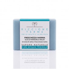SAPONE NATURALE FRESCHEZZA MARINA, OLIO DI MANDORLA E MALVA  CON ACQUA TERMALE 100g
